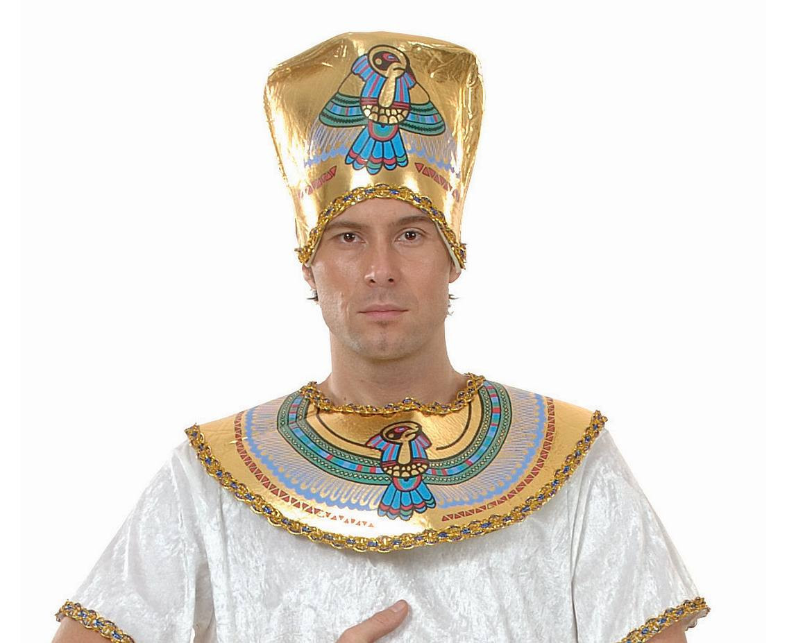Role play-set for adult Egiptian (hat, collar, robe, belt, armbands), size 52